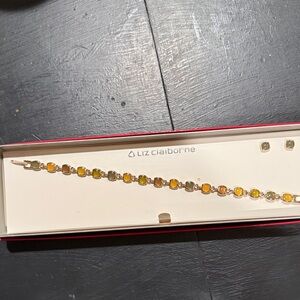 Liz Claiborne Gold and Green Bracelet